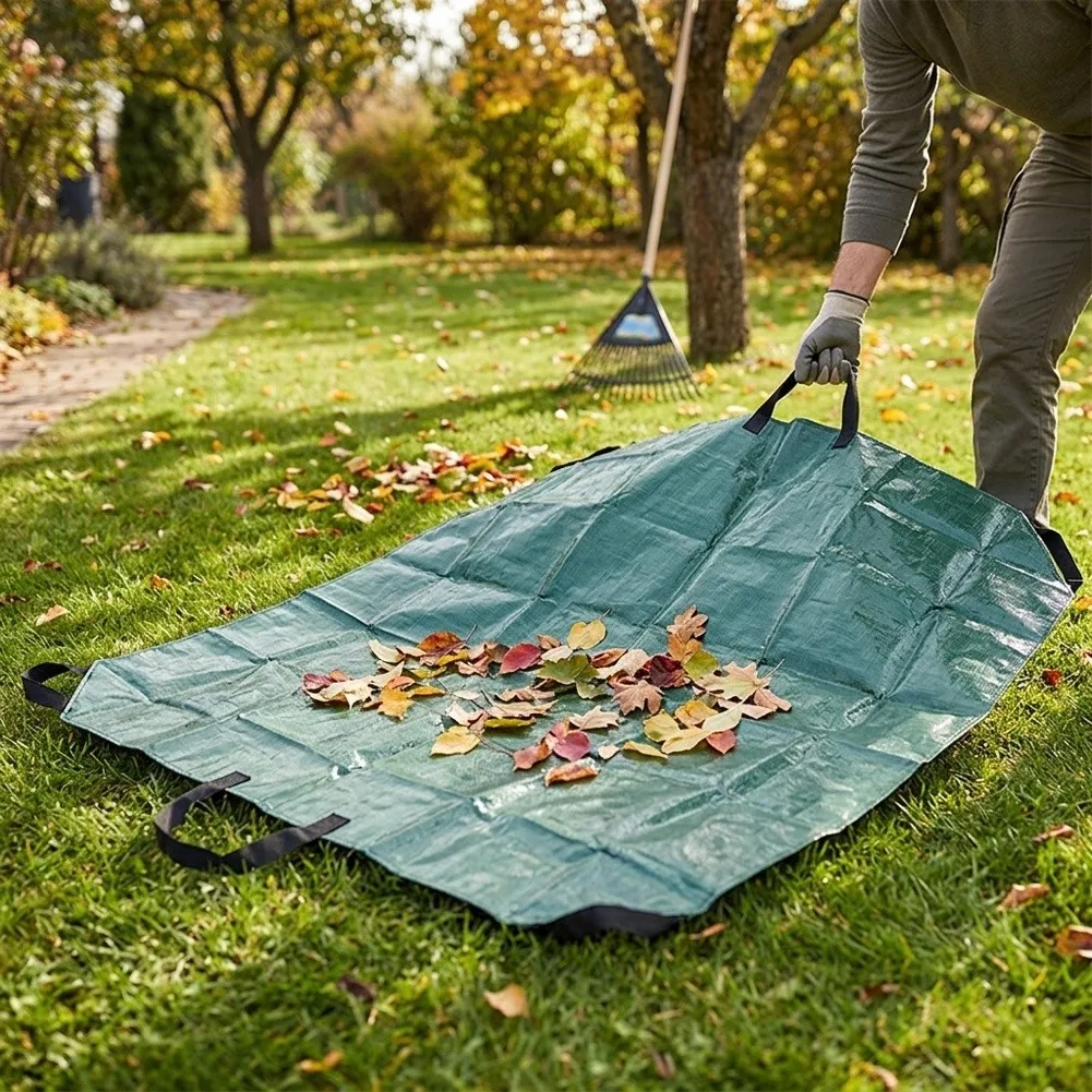 Waterproof Gardening Sheet for pe Leaf Collection Mat For Autumn Leaf Removal Reinforced Stitching For Landscaping Projects