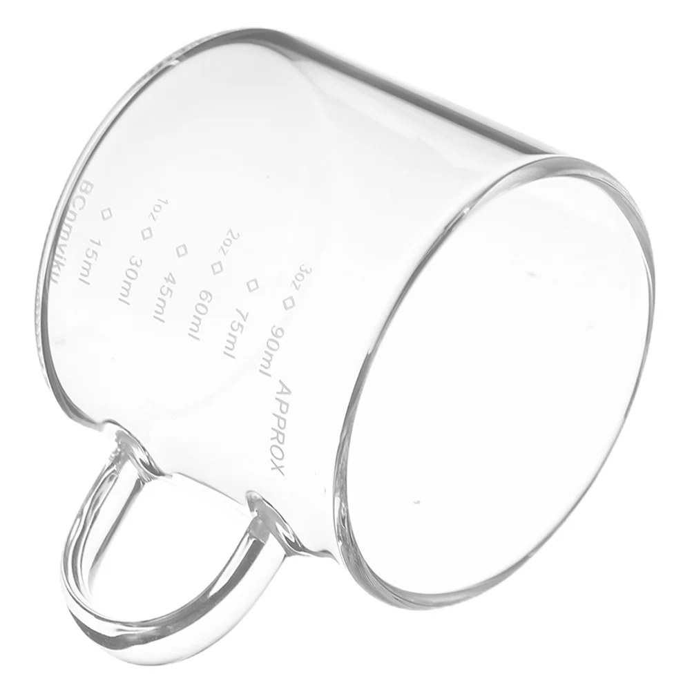 

Clear Glass Coffee Mug with Scale Milk Measuring Cup Heat Resistant Water Cup for Home Bar Glass Water Mug Home Glassware