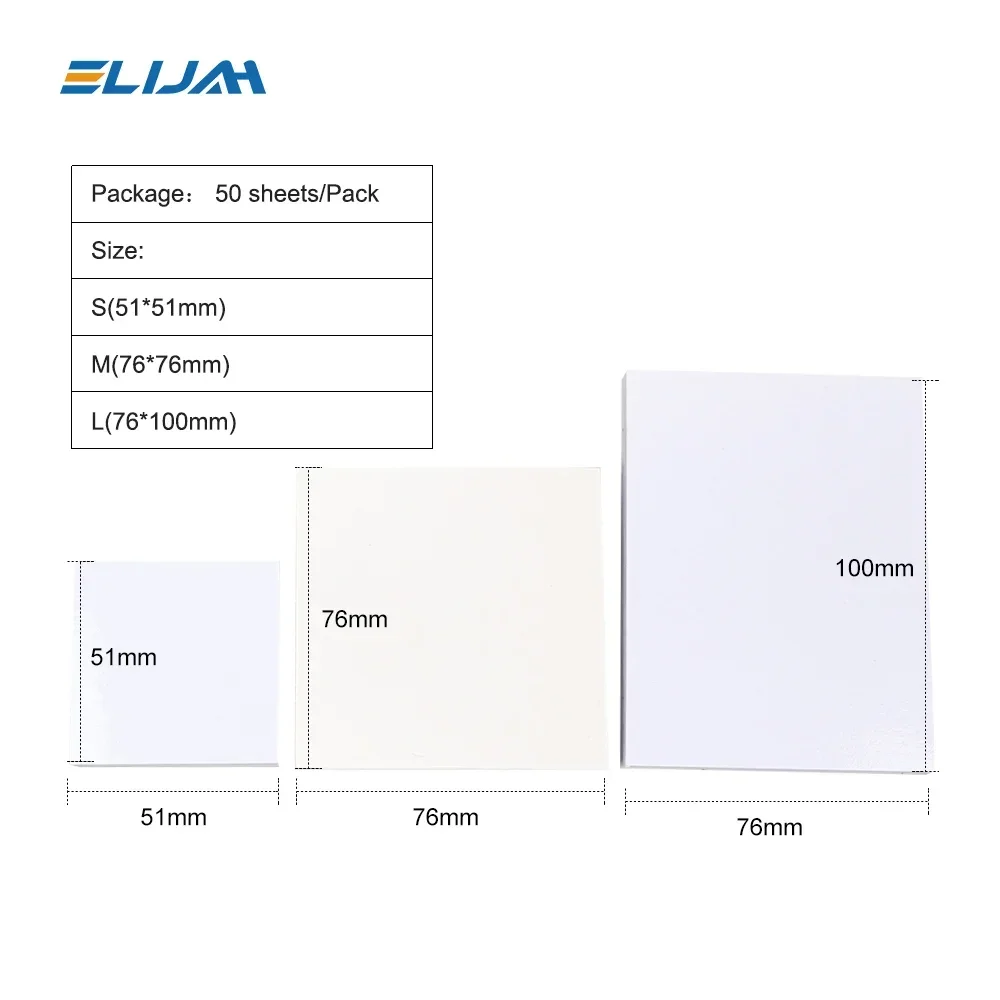 ELIJAH 50 Sheets Dental Mixing Paper Disposable S/M/L Composite Cement Powder Pad Paper Denture Lab Tools Material Consumable