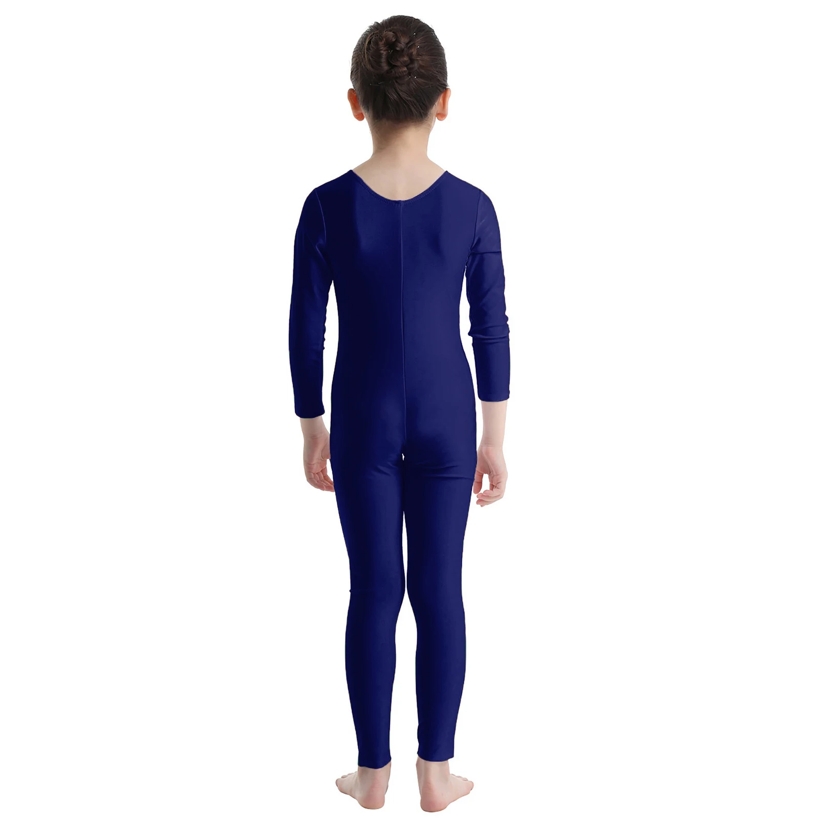 Kids Ballet Skate Dance Unitard Girls Gymnastics Full Body Leotard Black Long Sleeve Bodysuit Boy Jumpsuit Training Class Wear