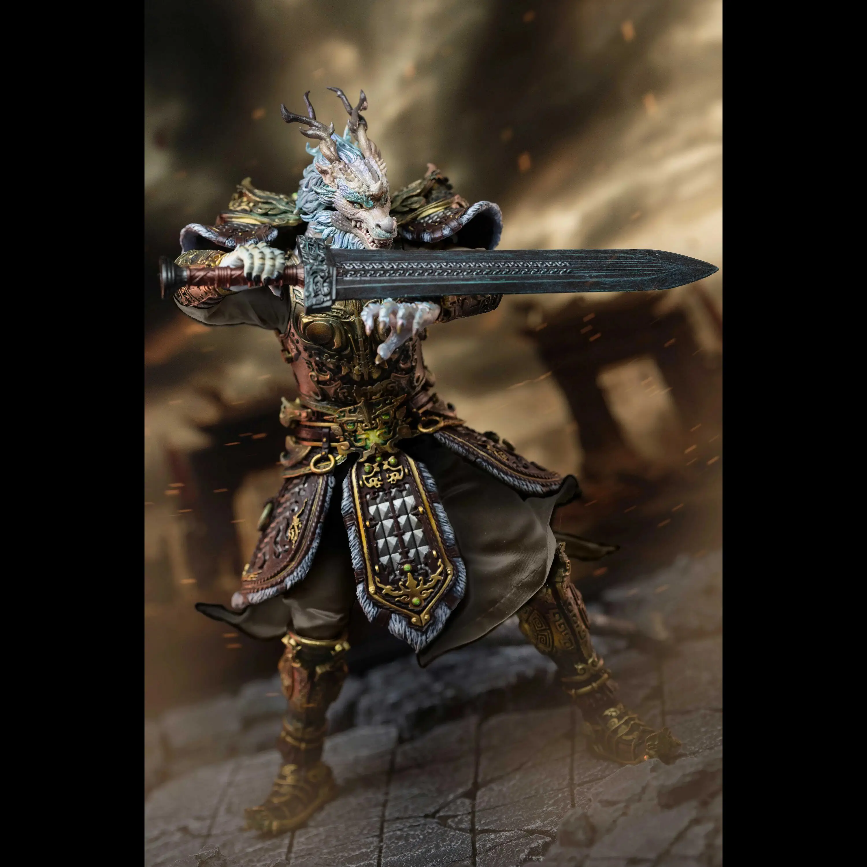 In Stock Authentic Fancyrealm 1/12 Twenty-Eight Con stellations Kang Jin Long (Neck Mansion Golden Dragon) Articulated Action