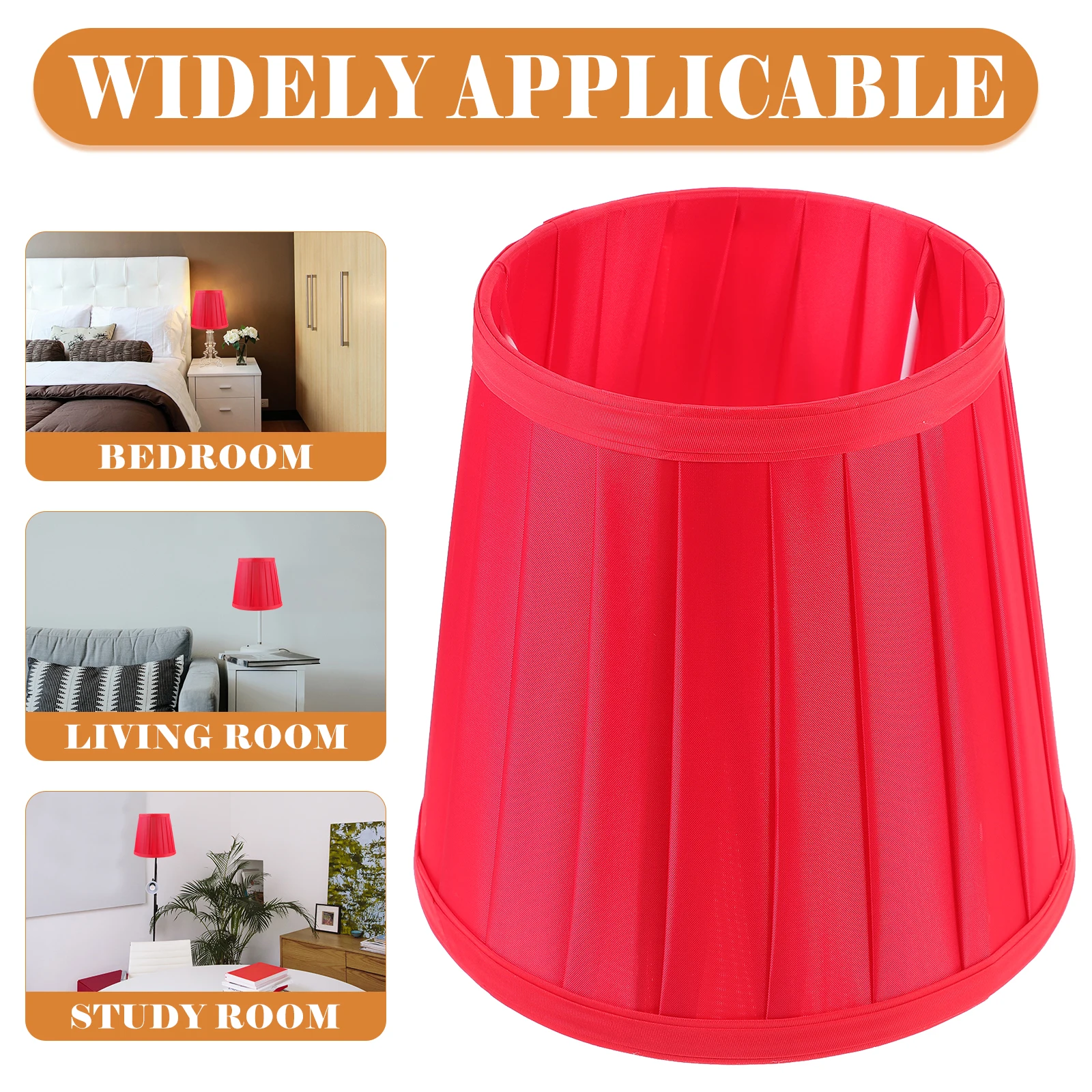 

Pleated Fabric Lampshade White Table Lamp Cover Bedroom Hotel Light Shade Cloth Lampshades Desk Lamps Household Lighting