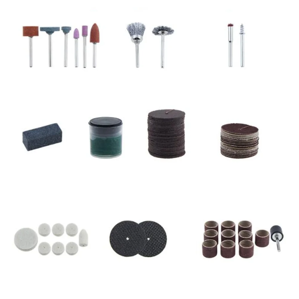 105-Piece Accessory Set for USB Rechargeable Rotary Tool Used in Polishing Engraving Sanding Cutting and Grinding Applications