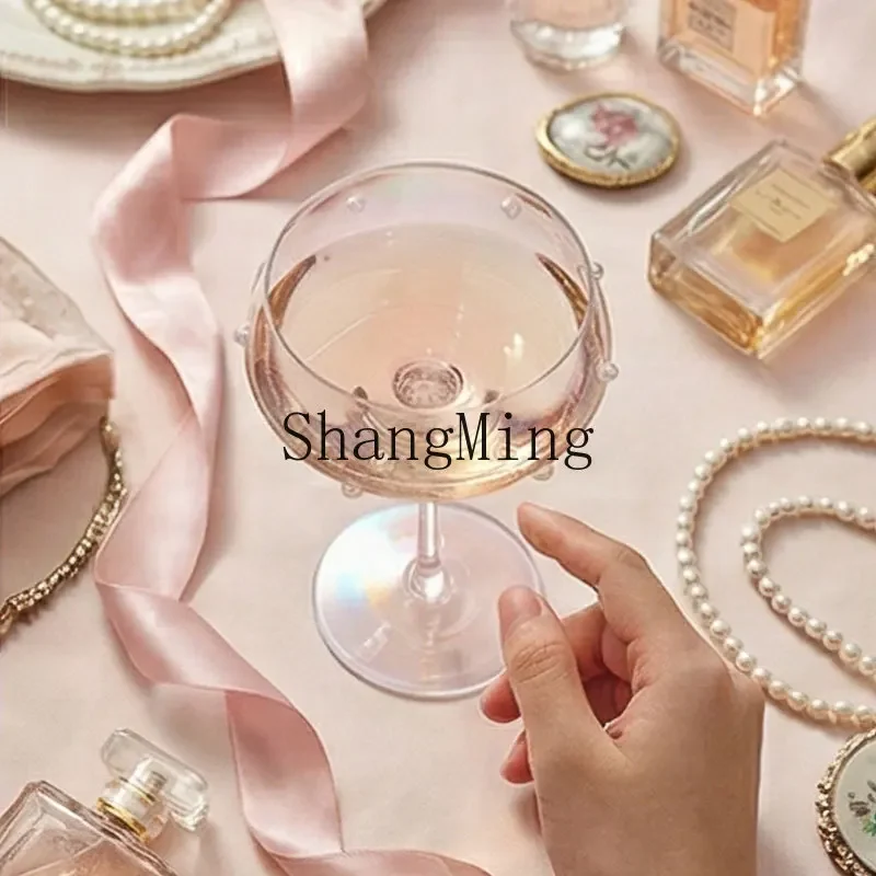 

CL cute wind closing tower cup colorful bead point goblet cocktail special fruit wine high value martini cup