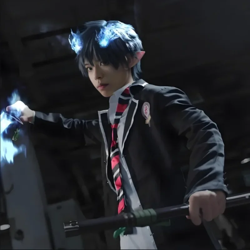 أنيمي آو لا طرد الأرواح الشريرة رين أوكومورا تأثيري حلي JK زي مدرسي التعادل مجموعة كاملة الرجال الدعاوى وتتسابق حفلة كرنفال فستان القماش