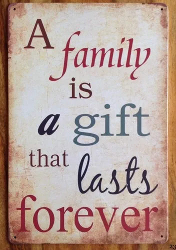 Metal Hanging Signs Plaques Retro Vintage Quotes Family Life Home Kitchen rules --Tin Sign