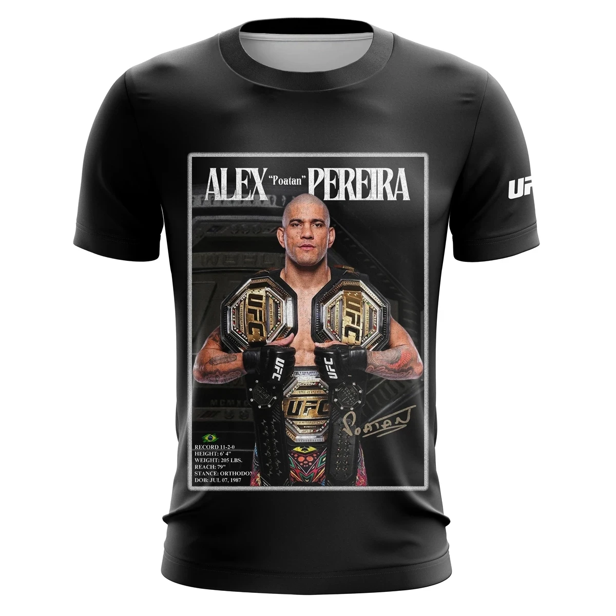 Футболки мужские для бокса, фитнеса, с короткими рукавами, сетчатые спортивные футболки для мужчин, UFC, золотой пояс, плеер, Conon McGregor Pereira, 3D принт