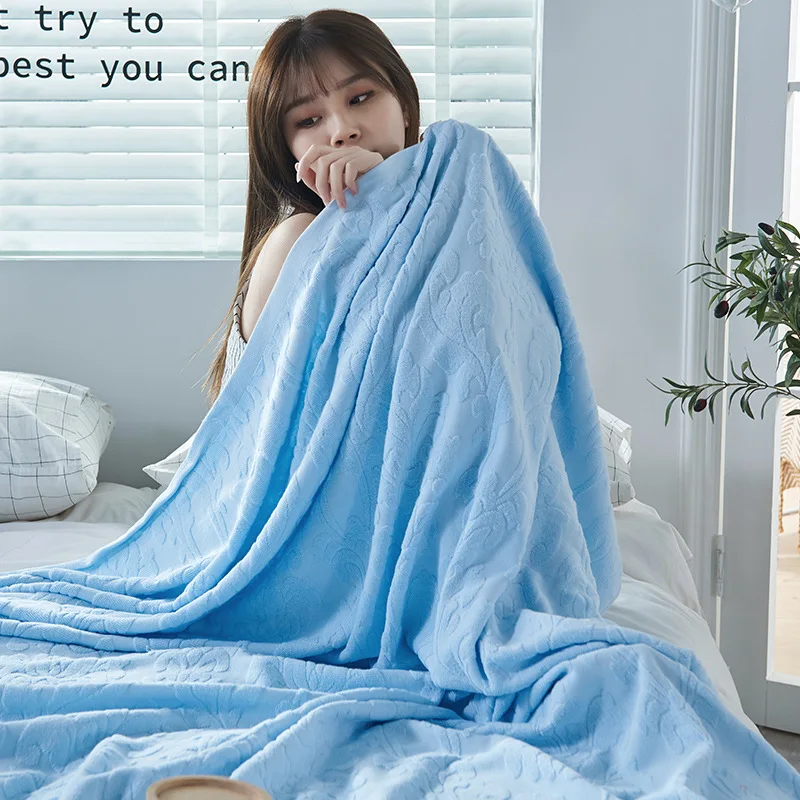 

Customizable bedding European fashion towel quilt cotton jacquard blanket