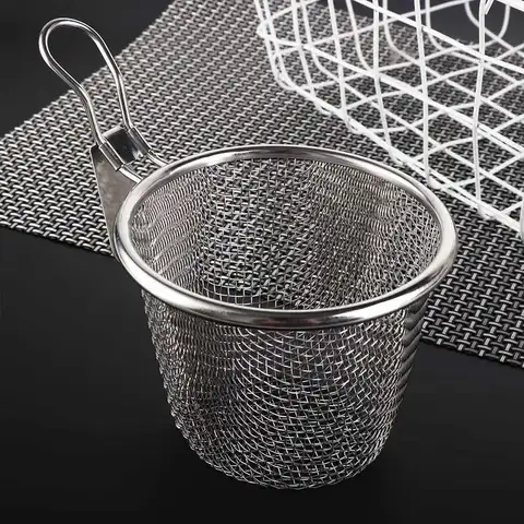Mesh Strainer Spoon Wall-mounted Frying Filter Basket Spicy Hot Pot Korean Noodles Scoop Kitchen Tableware Cooking Utensils
