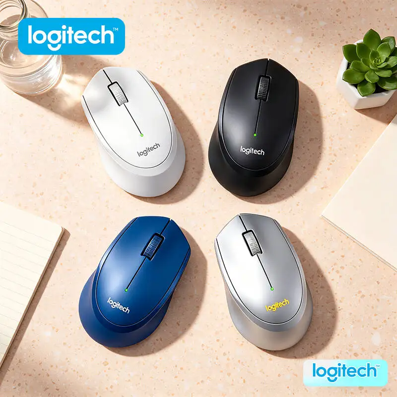 Ratón Ergonómico Inalámbrico Logitech M280/M330/M100R, Clics Silenciosos, Seguimiento Óptico de 2.4GHz, Brillante y Nítido para Mac, Windows, Chromebook