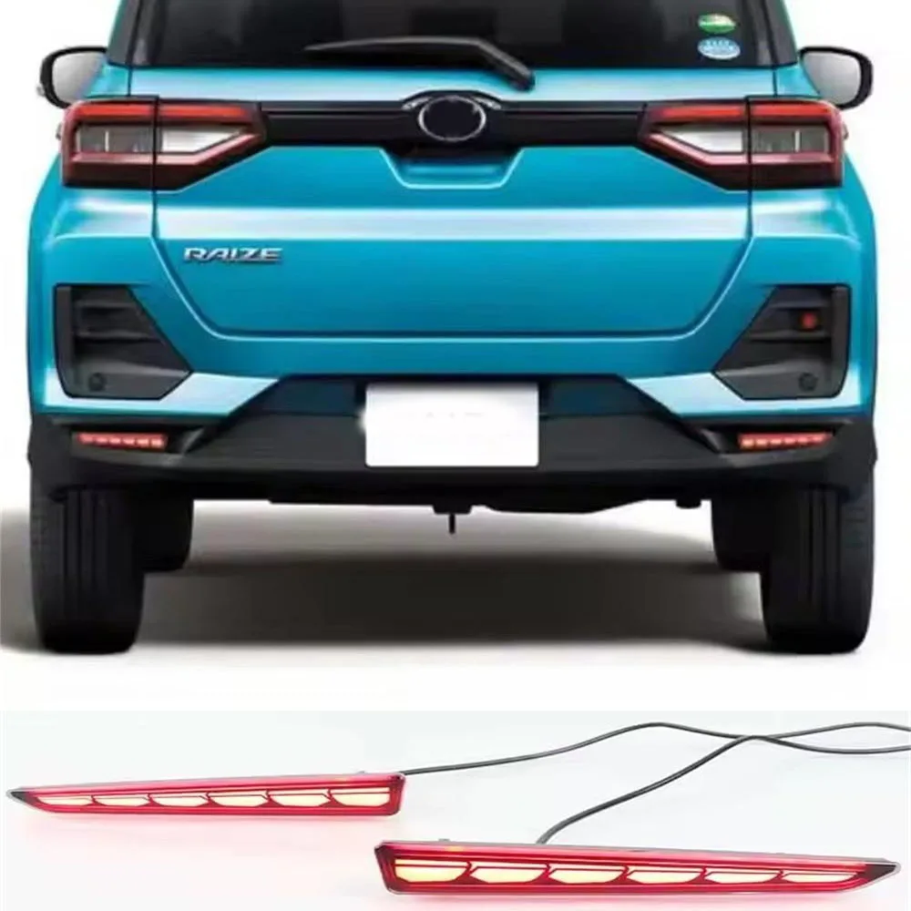 DRL Rear Bumper Reflector For Toyota Raize/Tundra/Tanto-Custom LED Tail Lamp Reflector Light Stop Lamp Rear Brake