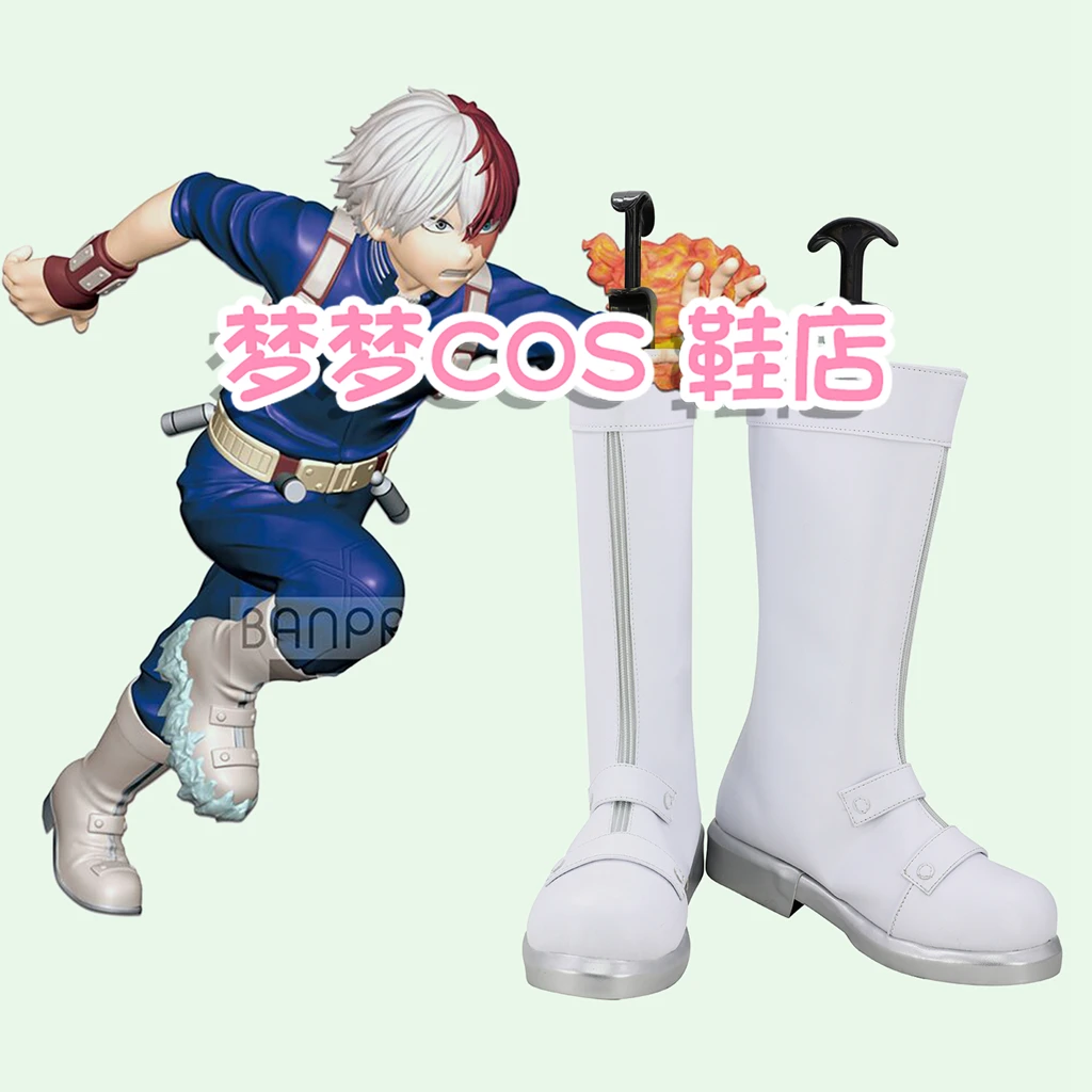 

Anime My Hero Academia Boku No Hero Academia Todoroki Shoto Cosplay Shoes Boots Halloween Men Women Shoes