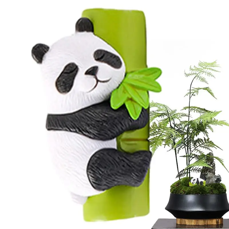 Panda Mini Figurines Miniature Panda Microo Landscape Ornament Flower Potted Decor Resin Handmade Home Desktop Decoration Gift