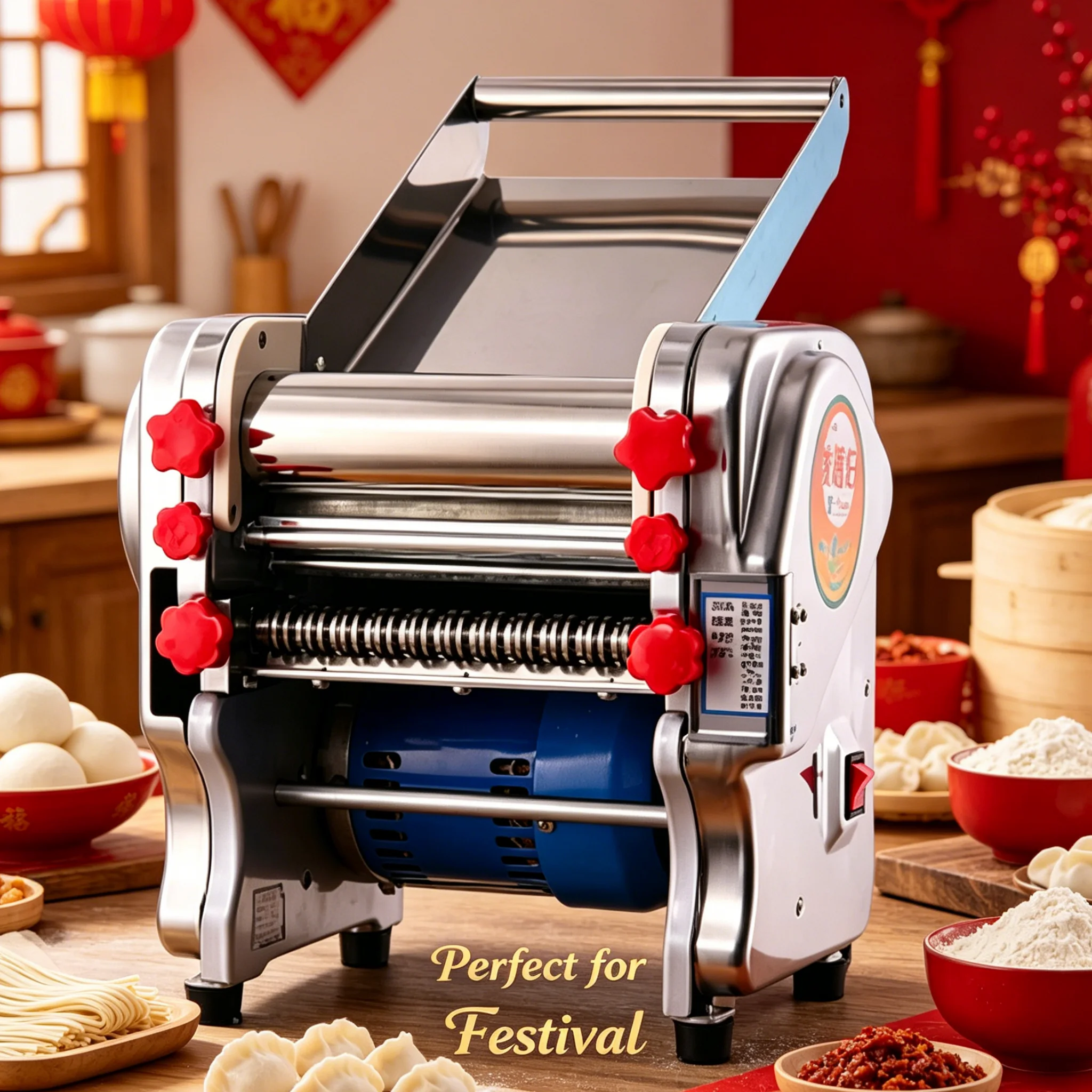 Automatic Noodles Knead & Press Machine Efficient Dough Sheeter For Fresh Homemade & Restaurant Noodles