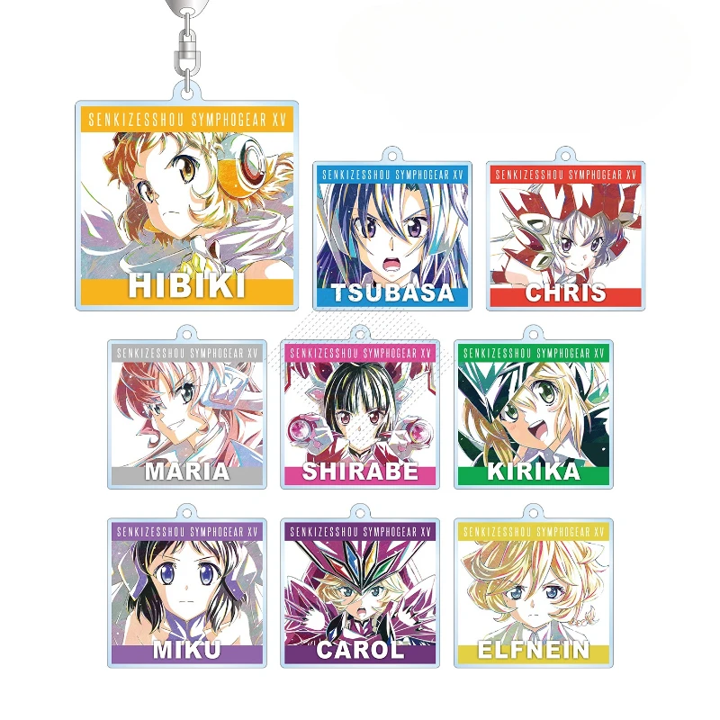 LLavero de Anime Tachibana, Hibiki, Kazanari, Tsubasa, Yukine, Chris Kohinata, muñeco acrílico, colgante de bolsa para regalo