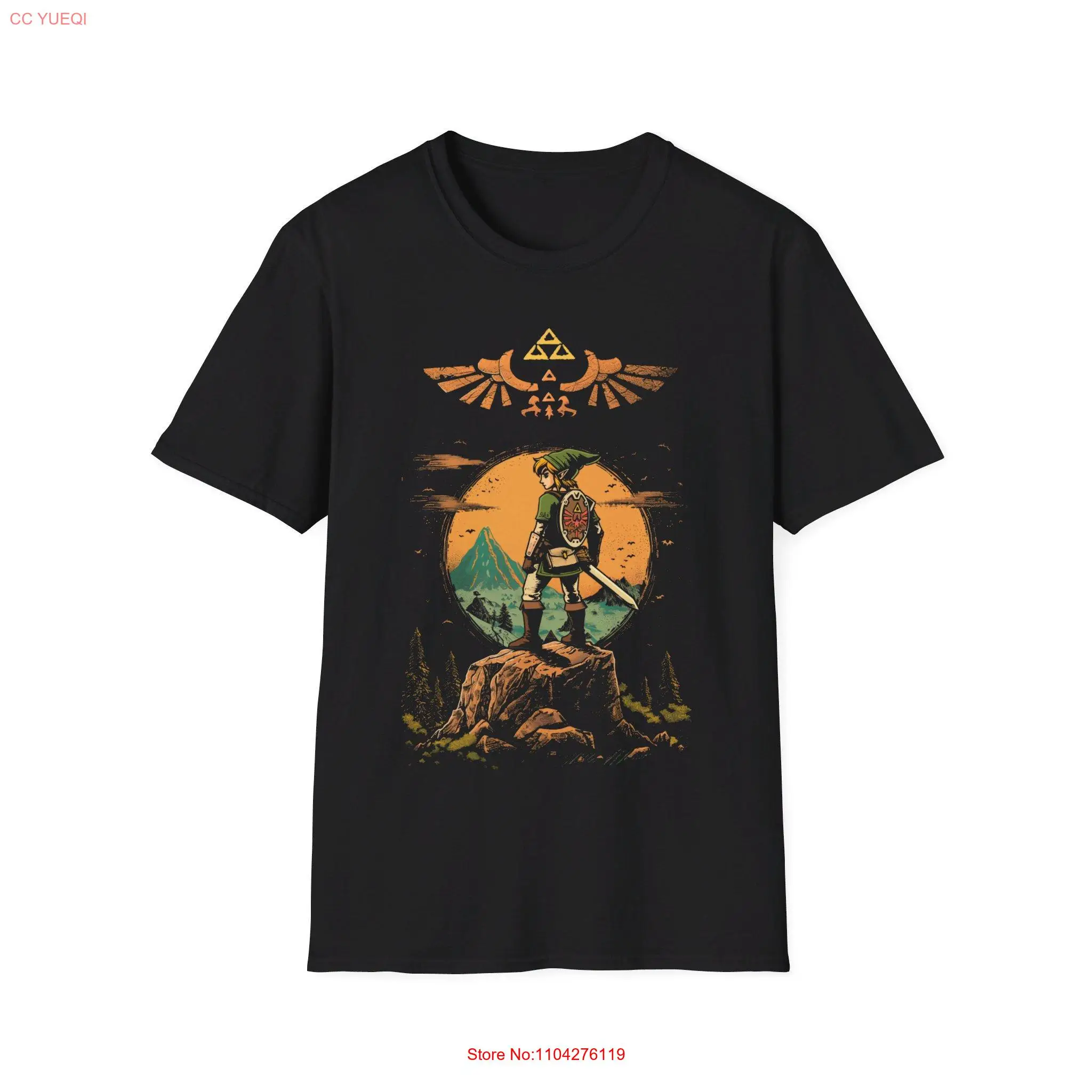 Legend of Z Retro Art T Shirt Link Nostalgic Design Video Game Merch  long or short sleeves