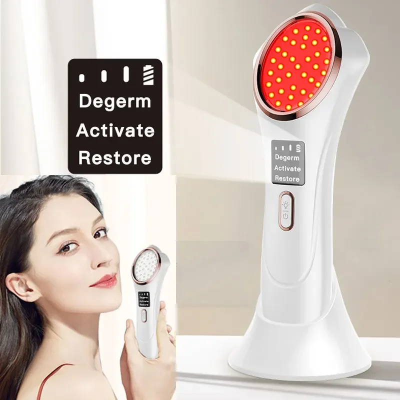 Multifunctional Facial Lifting Device Skin Care SPA Face Skin Rejuvenation Acne Eliminating Beauty Instrument Red/Blue Light