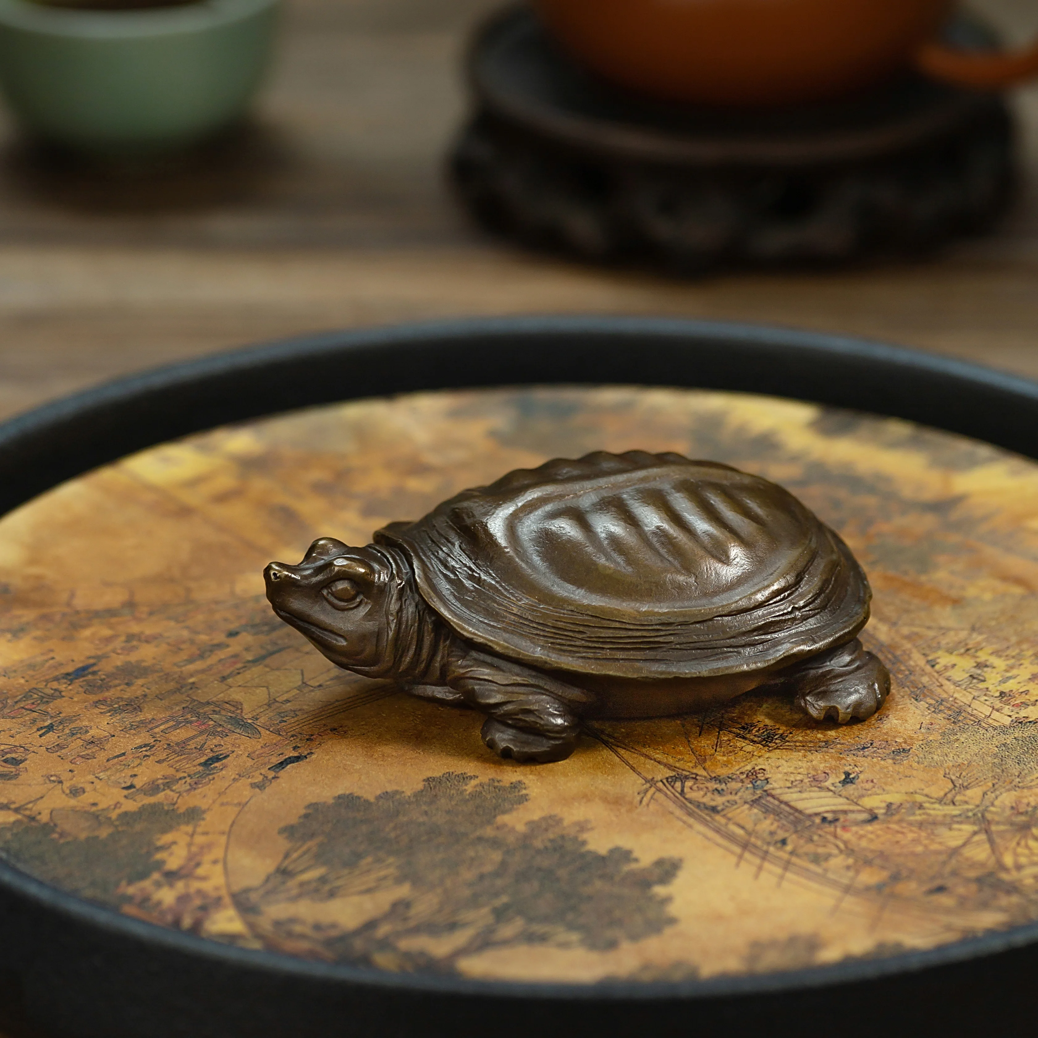 

Латунный старый черепаховый чайный орнамент для домашних животных