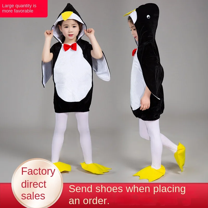 Kinder Kleiner Pinguin Tier Tanzkleid Kinder Kindergarten Jungen und Mädchen Cartoon Rollenspiel Performance Kostüm