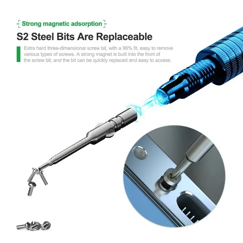 RELIFE RL-725 Adjustable torque Screwdriver Set Disassembly Repair For iPhone For Android Alloy Steel Magnetic Bit Repair Tool