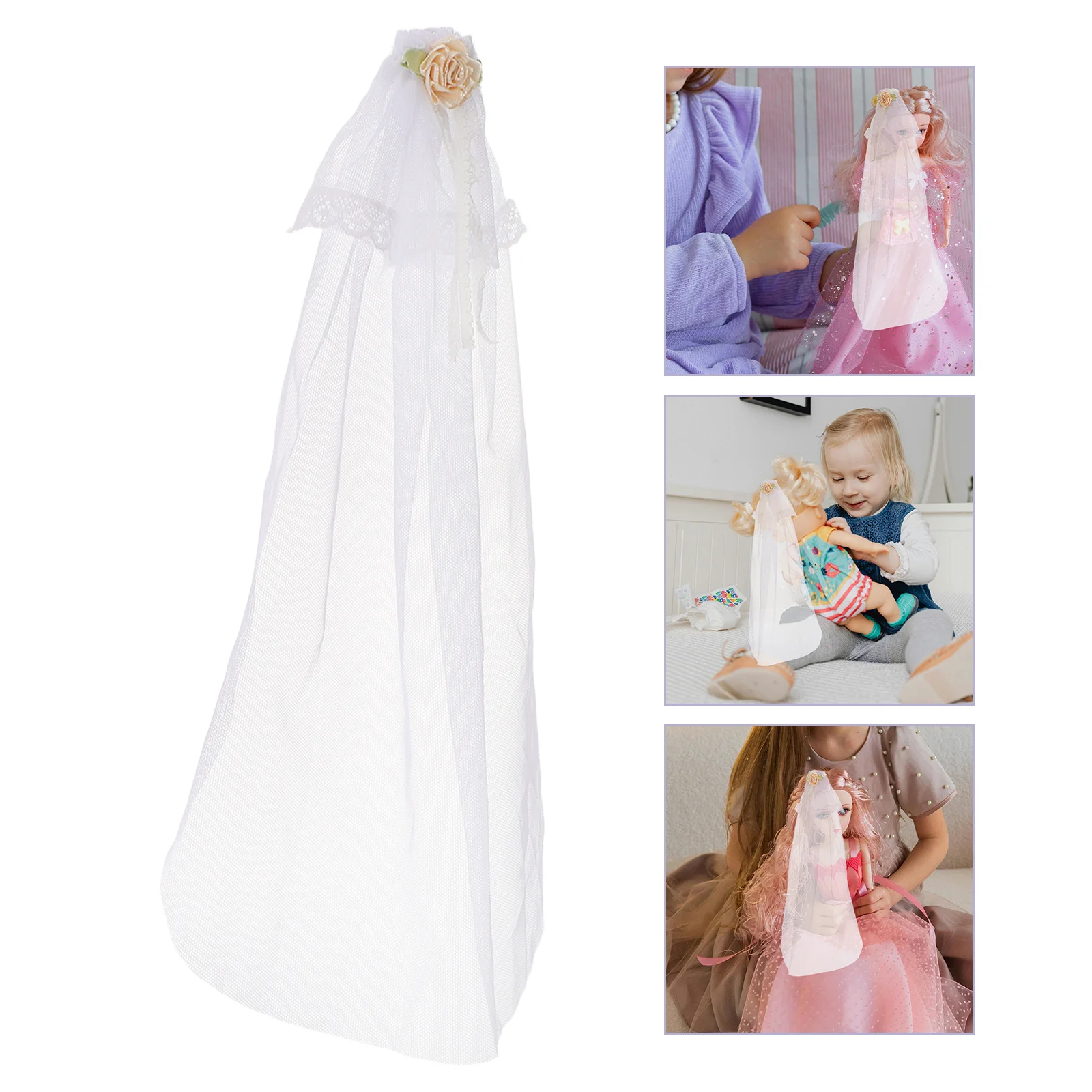 

6Pcs Bridal Veil Hair Accessories Handmade Wedding Headpieces for Dress Up Wedding Themes Hair Decoration