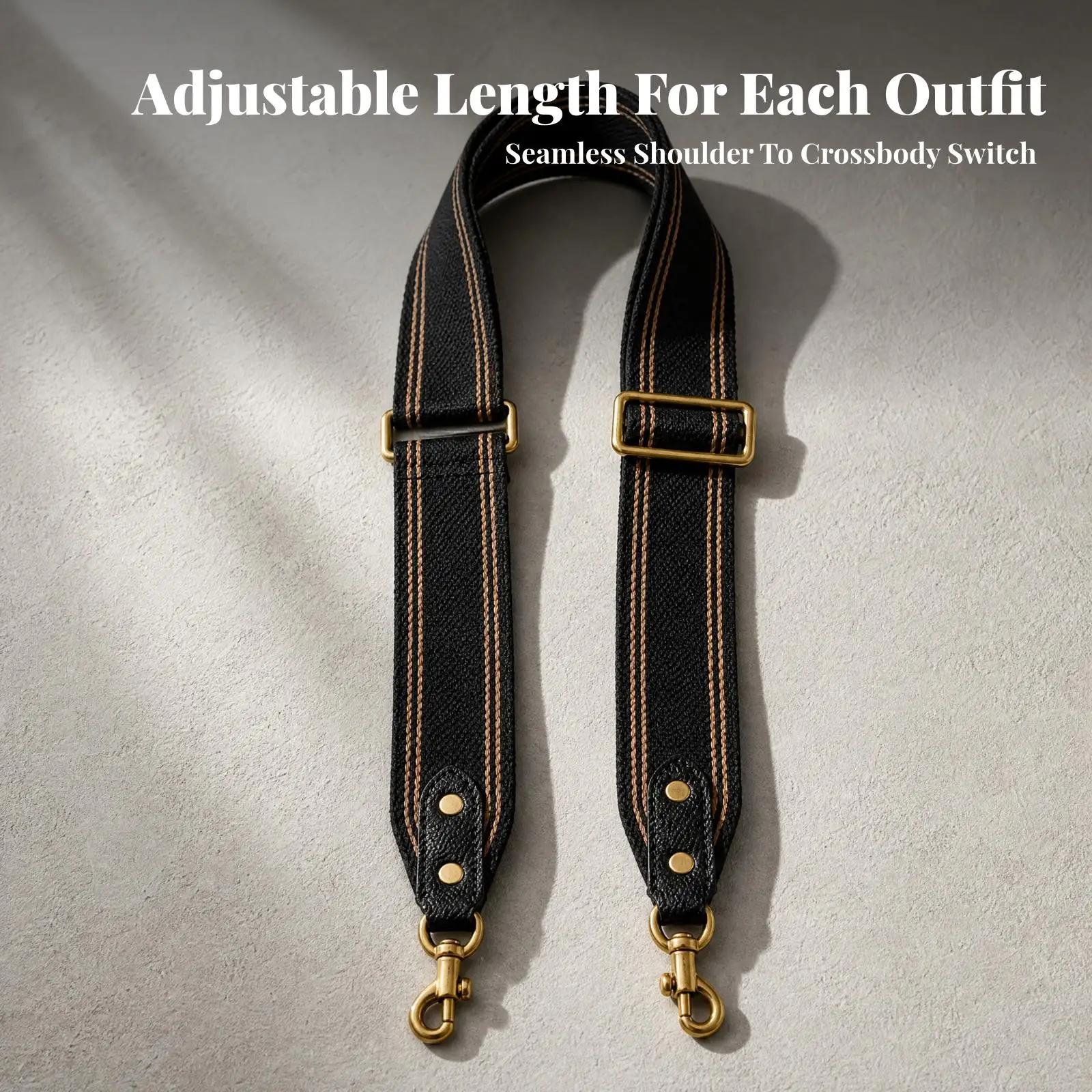 Adjustable Woven Bag Strap Lightweight Replacement Bag Strap Wide for Commuting, Shopping, Casual Outings