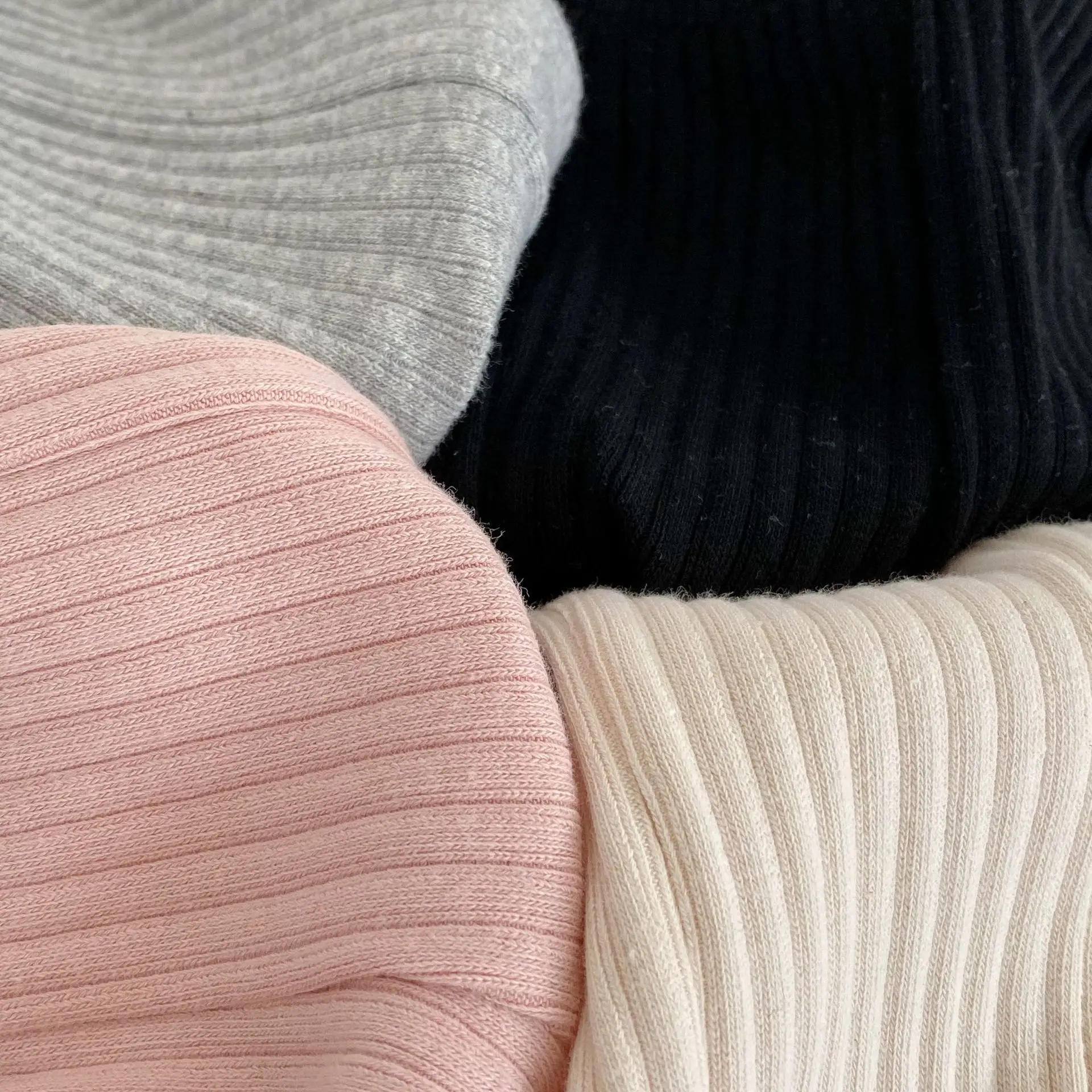 2025 otoño nuevas mallas acanaladas para niñas pantalones infantiles lindos pantalones acampanados con lazo para niñas pantalones elásticos para niños pantalones casuales para niños