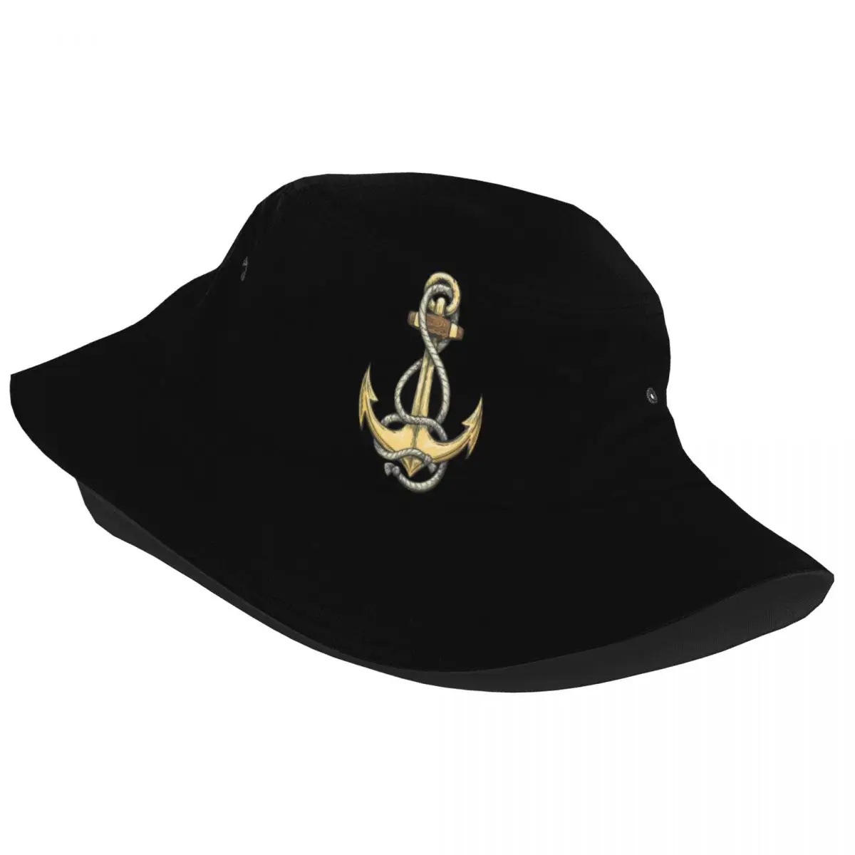 Custom Nautical Captain Anchor Bucket Hat Men Women Sailor Adventure Beach Sun Summer Fisherman Cap