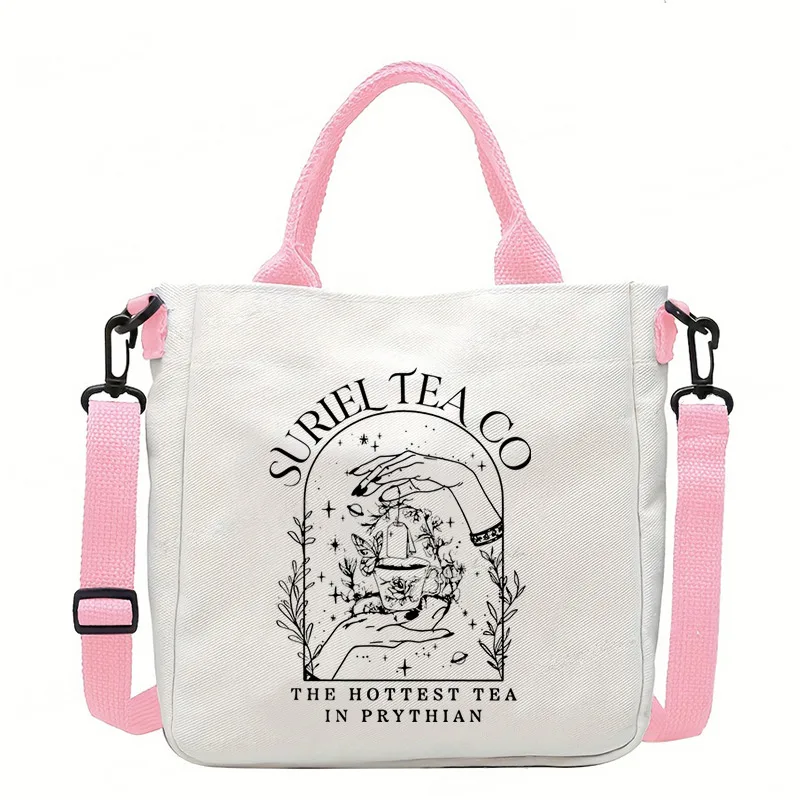 الجناح الرابع المرأة حقيبة كتف خمر Basgiath الحرب كلية نمط قماش حقائب كروسبودي عادية التنين رايدر حقيبة ساعي #4