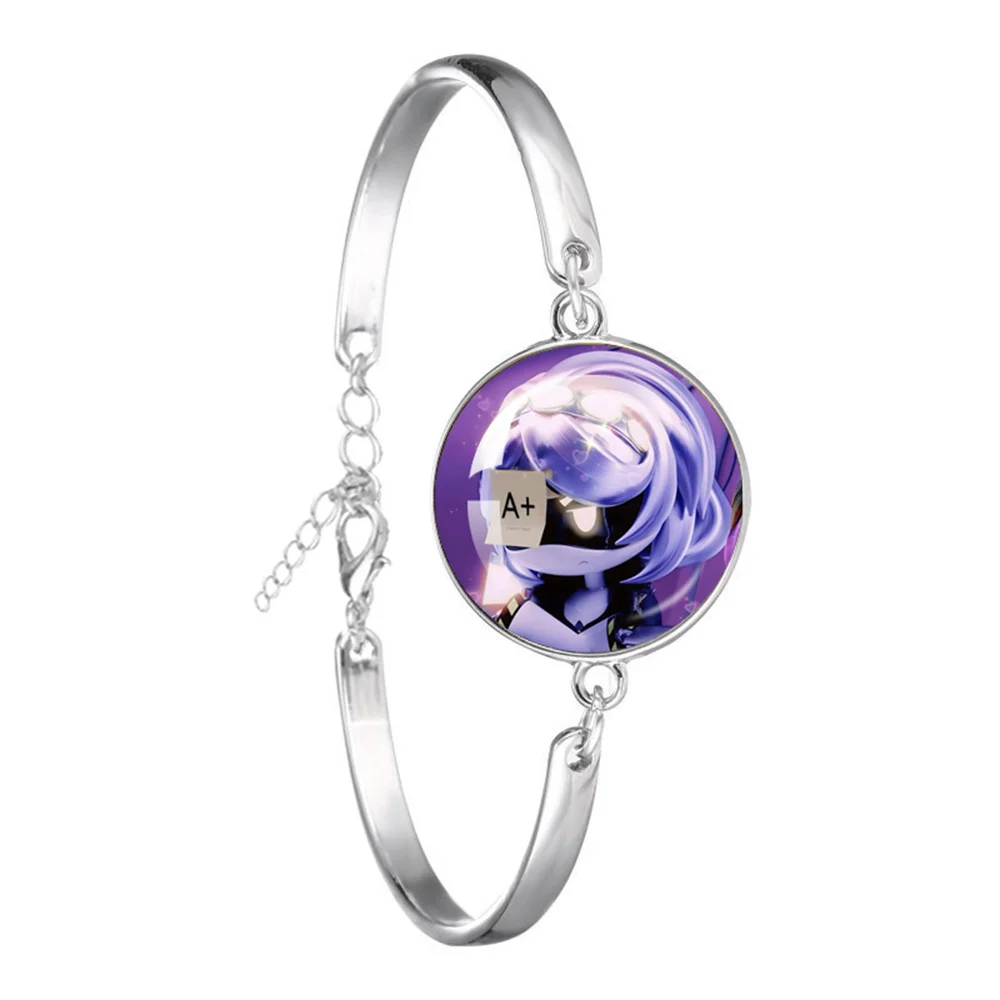 Murder Drone Uzi x N Cartoon V Fan Art Bracelets Art Alloy Cabochon Glass Bracelet Bangles Handmade Jewelry Gifts