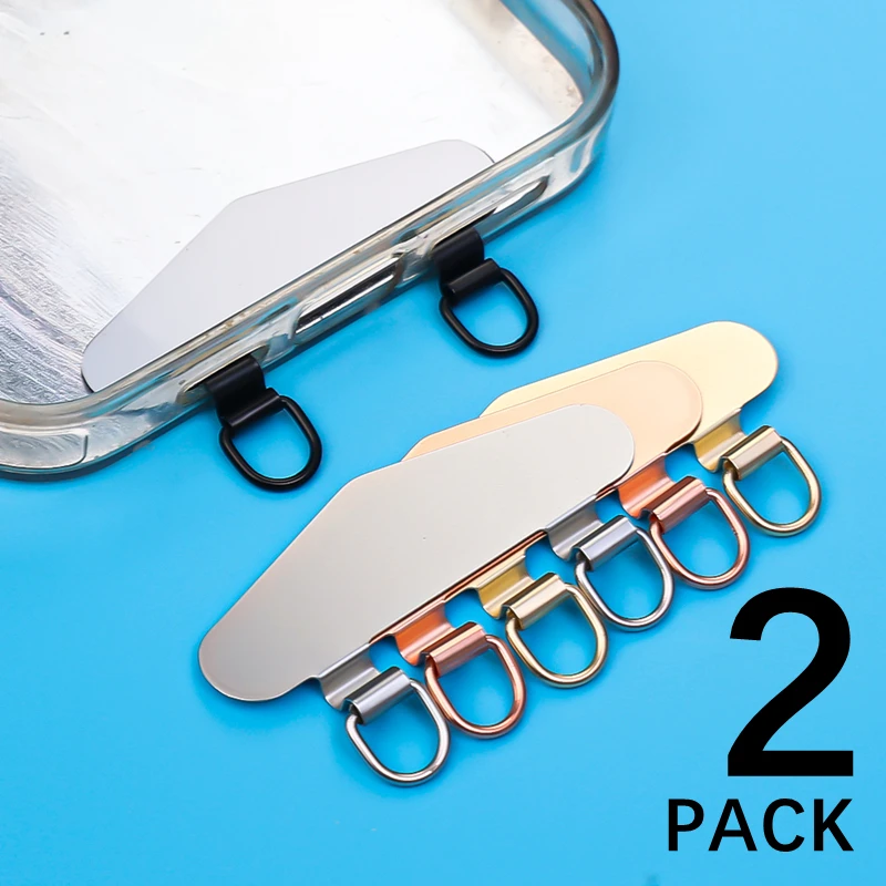 New Ultra-thin Stainless Steel Phone Tether Patch Replacement Phone Straps Gasket Sturdy Cellphone Safety Metal Connect Piece
