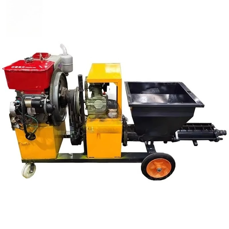 

Машина для нанесения цементной штукатурки на стены, портативный распылитель пескоцементного раствора для строительства, настраиваемая производительность, инструмент для нанесения строительных растворов