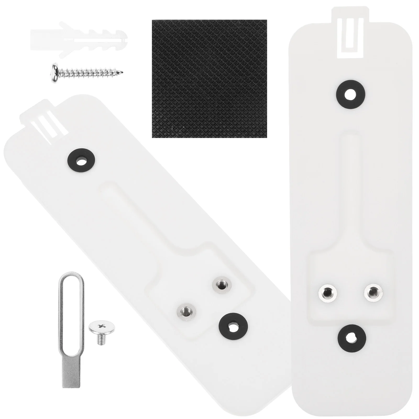 2 مجموعات البلاستيك جرس الباب الخلفية استبدال تصاعد قوس مكافحة سرقة جرس باب يتضمن شاشة عرض فيديو حامل ل جدار جرس الباب قوس #3