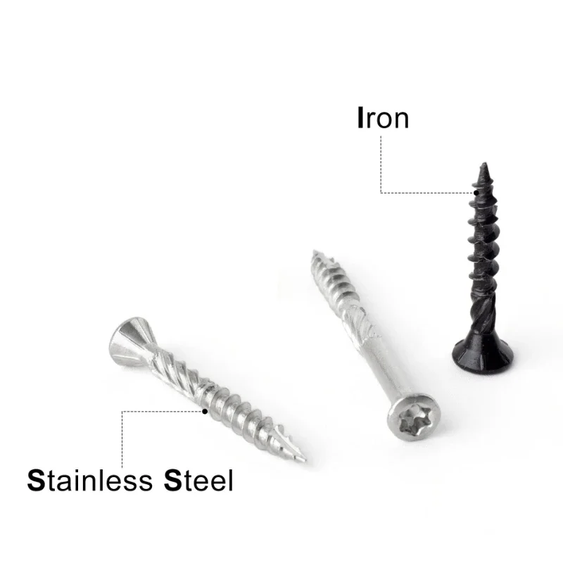 

20pcs Torx Slot Knurled Screws Stainless Steel Wood Deck Screws Rust Resistant Six Lobe Self Tapping Fibreboard Drywall Screw