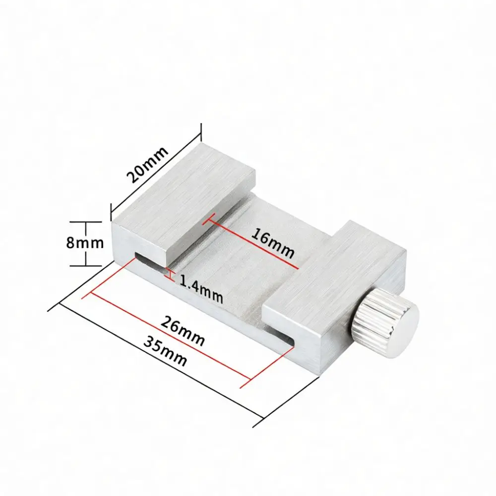 Portable Steel Ruler Positioning Block Aluminum Scriber Woodworking Fixed Slider Layout Measuring Gauge Marking Tool