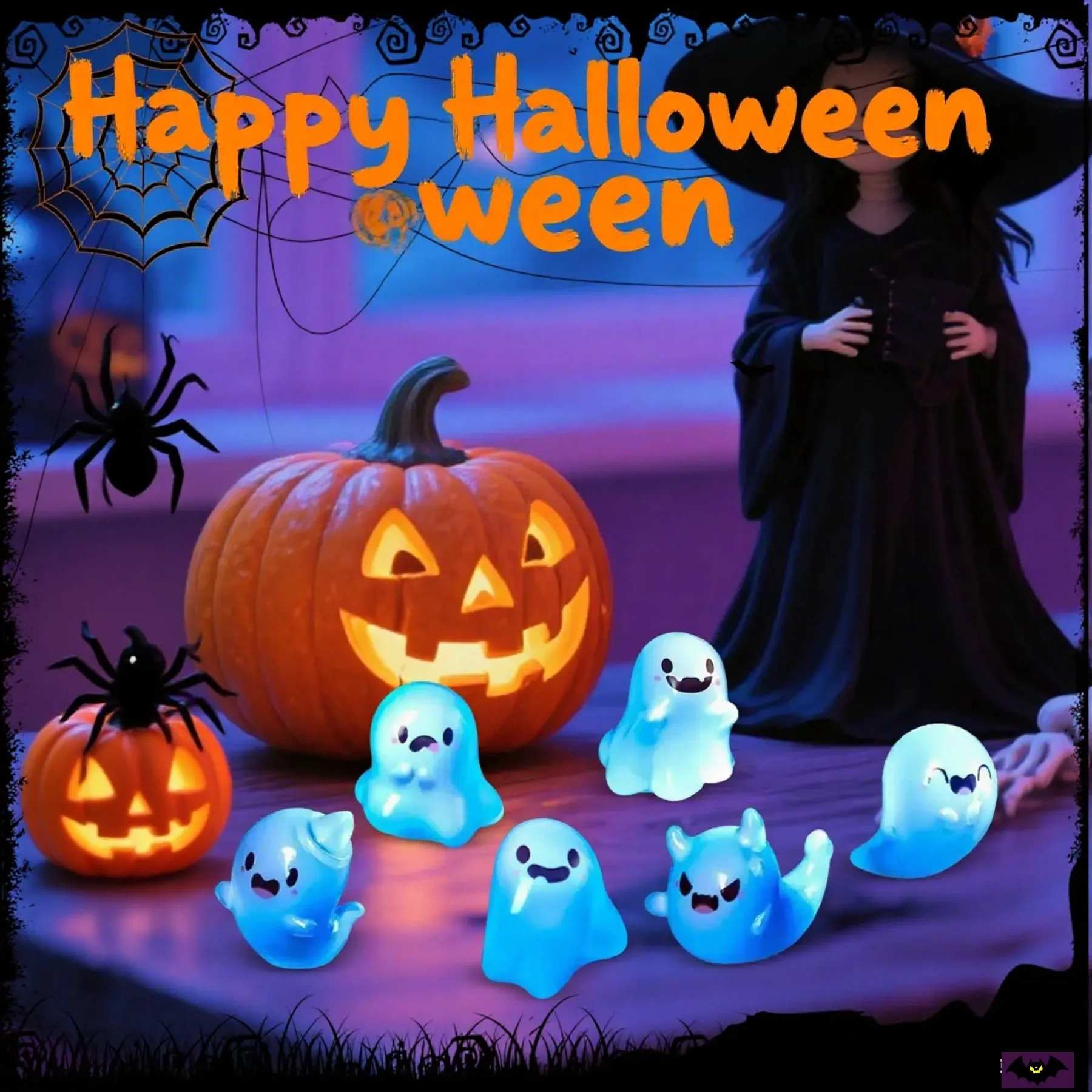 Boîte surprise mystère qui brille dans le noir – Jouet interactif de maison hantée avec figurines LED cachées pour les soirées d'horreur et la chasse au trésor