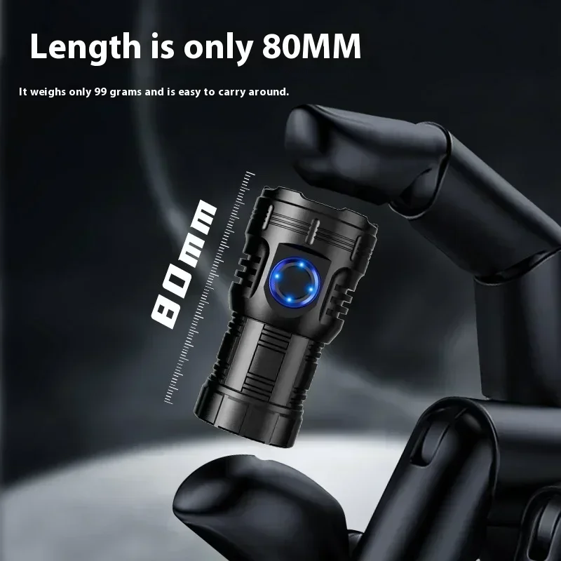 High Power LED Flashlight USB Rechargeable 8 * XPG Beads Lantern Tail Magnet Clip Torch Waterproof Portable Mini Lighting Lamp