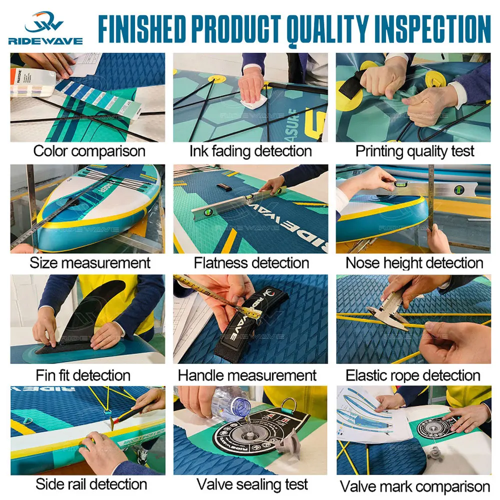 RIDEWAVE, gran oferta, Kayak de pesca inflable, tabla de sup, tabla de Paddle, tabla de surf, 10'6*32 "* 6" con paleta de bomba
