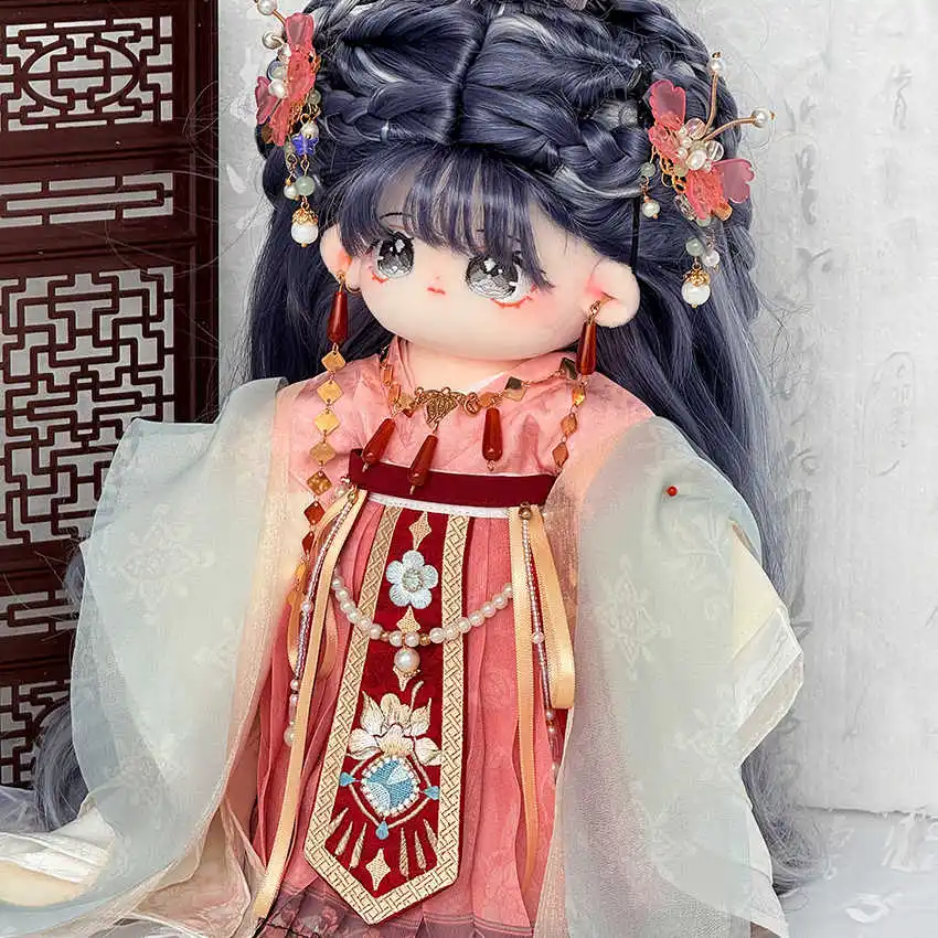 25cm 30cm Ubranka dla lalek Wróżka Księżniczka Dziewczyna Starożytna Hanfu Spinka do włosów Sukienka Spódnica Garnitur Wypchane pluszaki Akcesoria dla lalek Anime Zabawka Ki