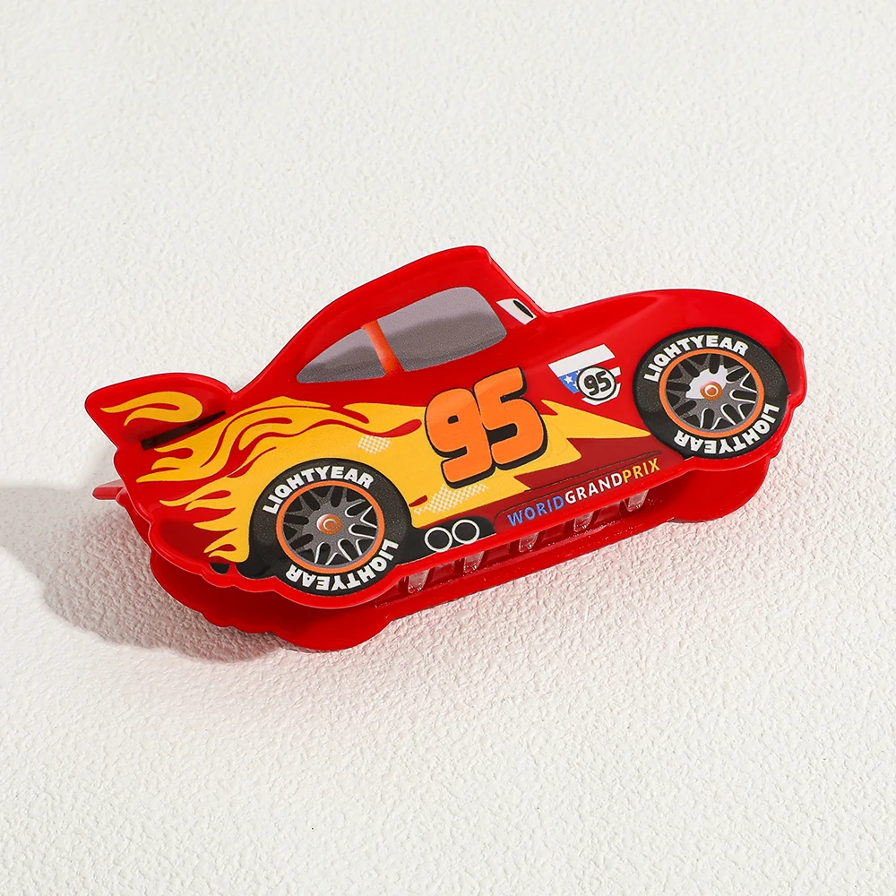 مشبك شعر ديزني كارز 3 لايتنينج ماكوين شارك بايت، شخصية أنيقة، إكسسوارات شعر عملية يومية، مشبك شعر آمن #3