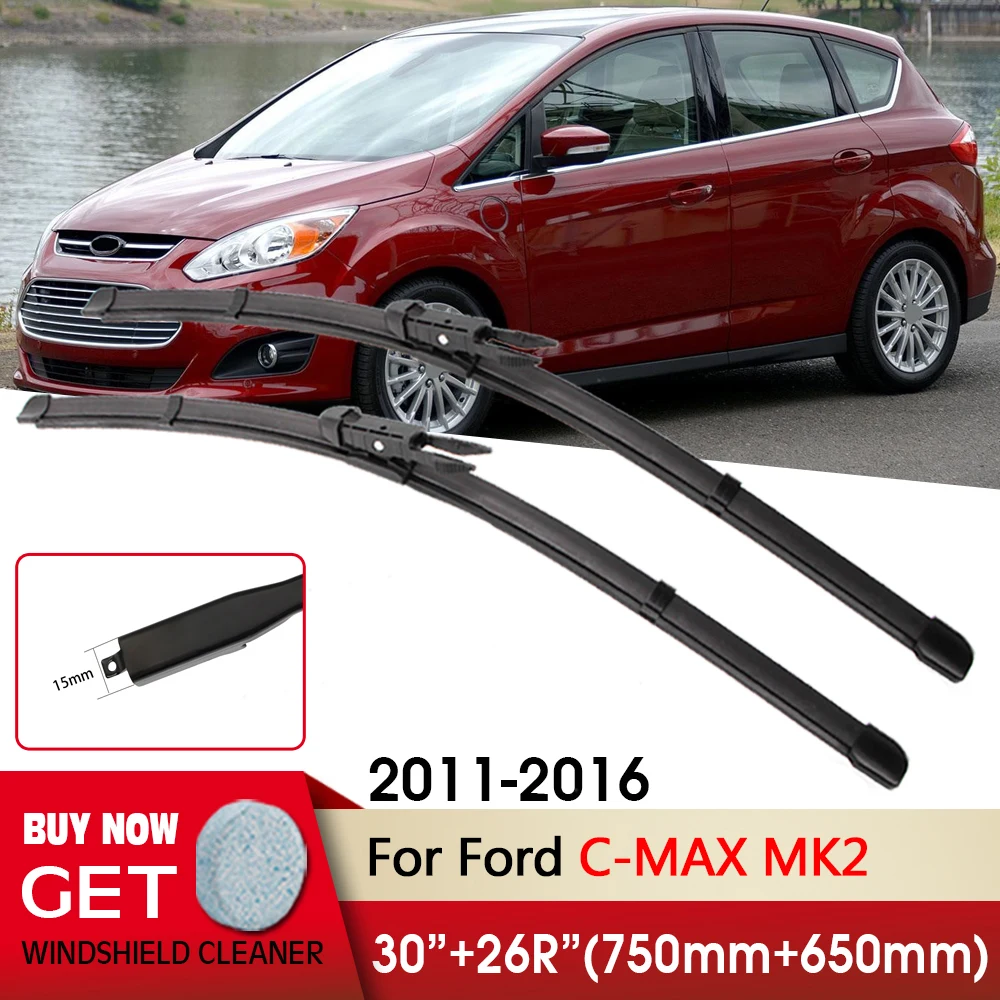 

Car Wiper Front Wiper Blades 30"+26R" For Ford C-MAX MK2 2011-2016 Fit Pinch Tab Arm Windshield Windscreen Front Window