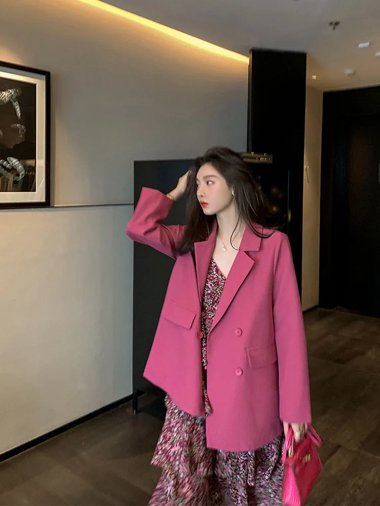 

Small Suit Jacket 2020 Early Spring/Autumn New Korean British Style Vintage Chic Web Celebrity Temperament Suit Women's Top Hot