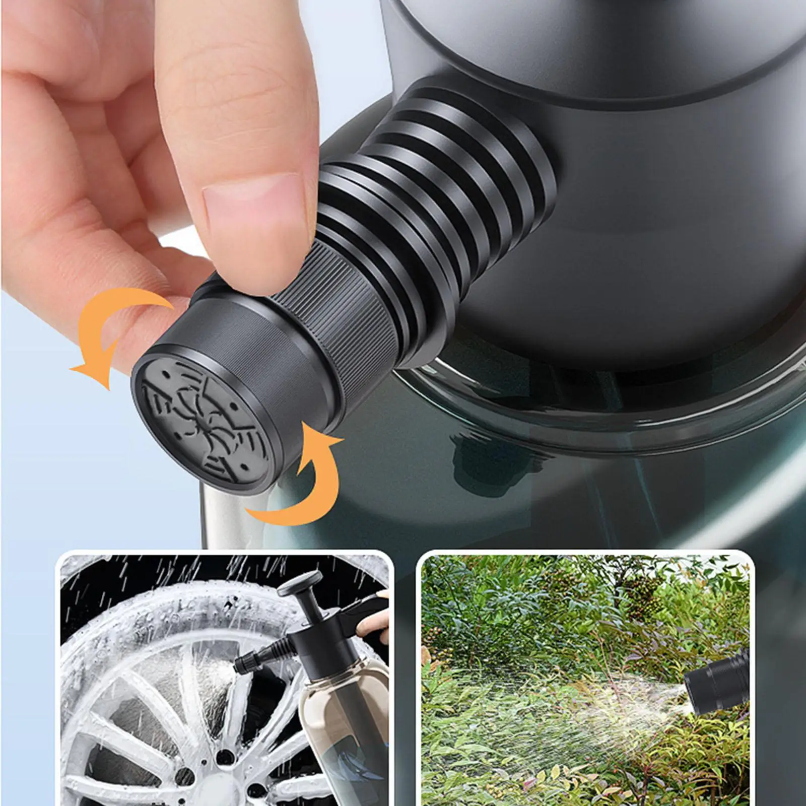 2000ml-車用洗浄泡スプレー。植物への水やりにも使える自動洗浄機器。