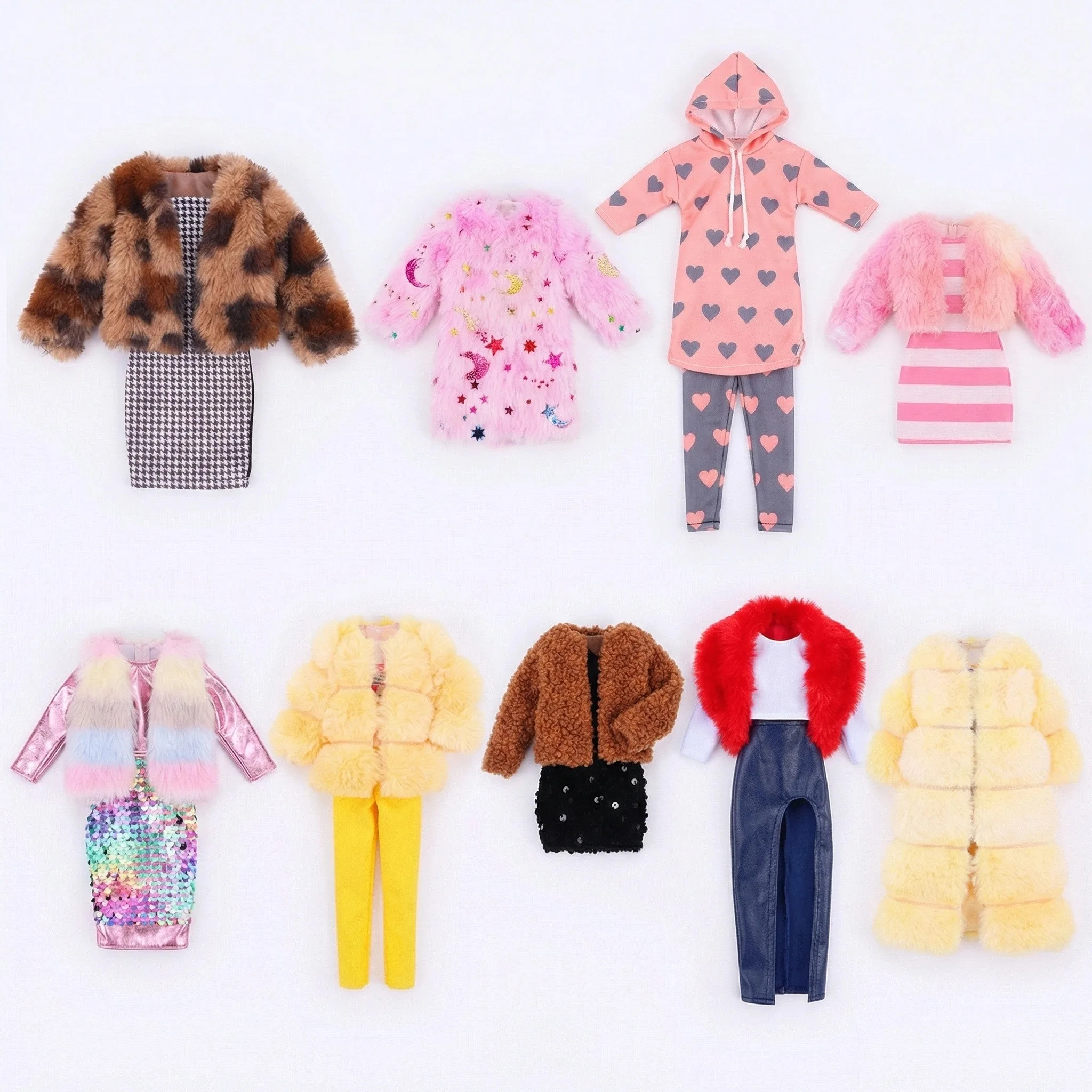 Doll Clothes Dress Fashion Sequins Skirts Outfits For 1/6 BJD Clothes&Doll Accessories Floral Multicolor Girl Toys Outfits Gift