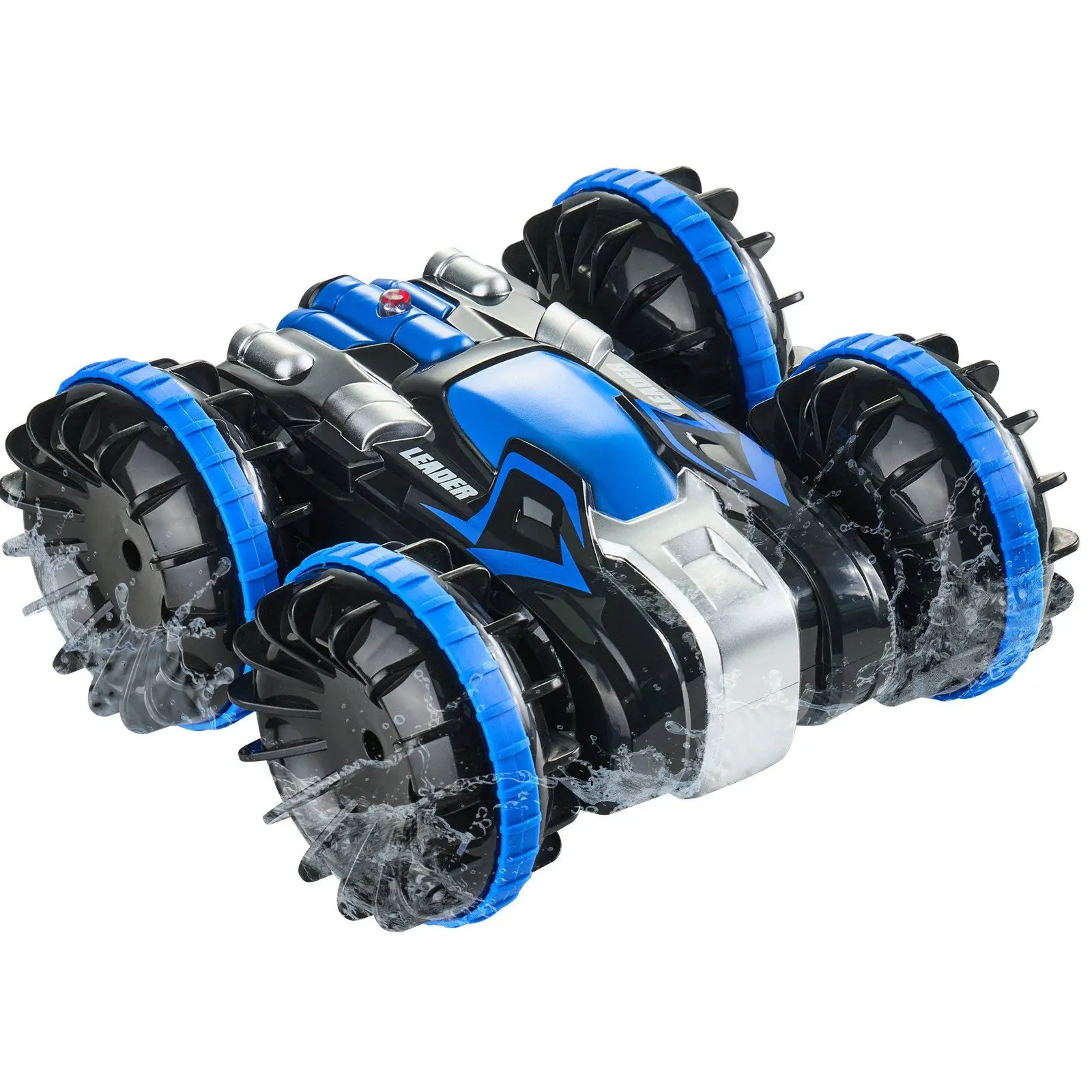 Amphibious Remote Control Car Boat 2.4 GHz 4WD RC Boat Kids Adults Blue