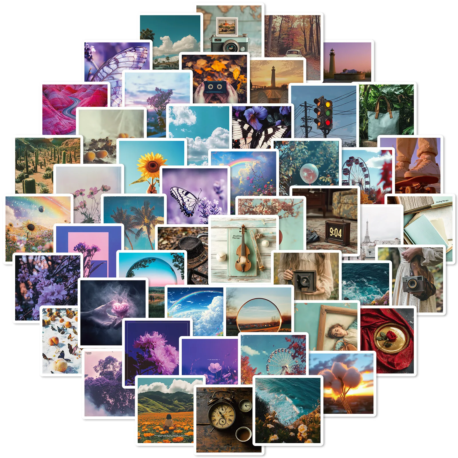 

10/30/50PCS Landscape Stickers Retro Aesthetics Decals Graffiti DIY Laptop Phone Guitar Car Bike Skateboard Decoration Sticker