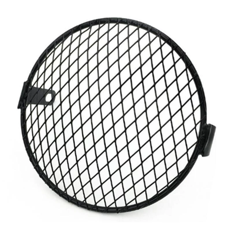  Motorcycle Headlamp Guard Grille Cover Shockproof Light Cover Retro Lampshade