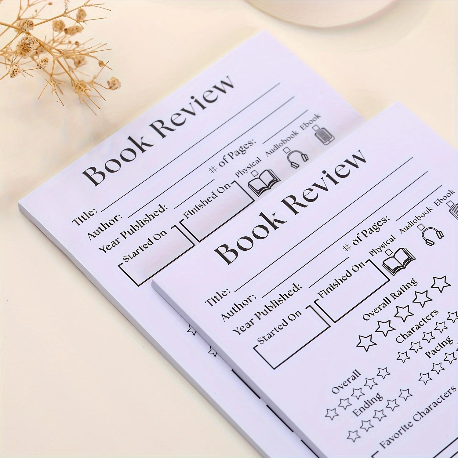 1/2/4 Stück lustiges Buchrezensions-Notizbuch mit Haftnotizen, das perfekte Geschenk für Bücherwürmer und die tägliche Büroarbeit, 40 Blatt pro Buch – Detail 6
