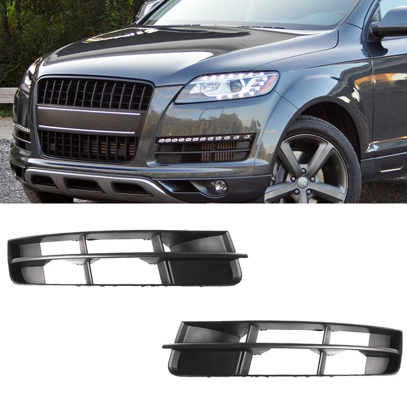 

4L0807681B For Audi Q7 2010 2011-2015 Front Bumper Lamp Shade Fog Lamp Frame Front Bumper Trim Frame Lower Mesh Fog Lamp Grille