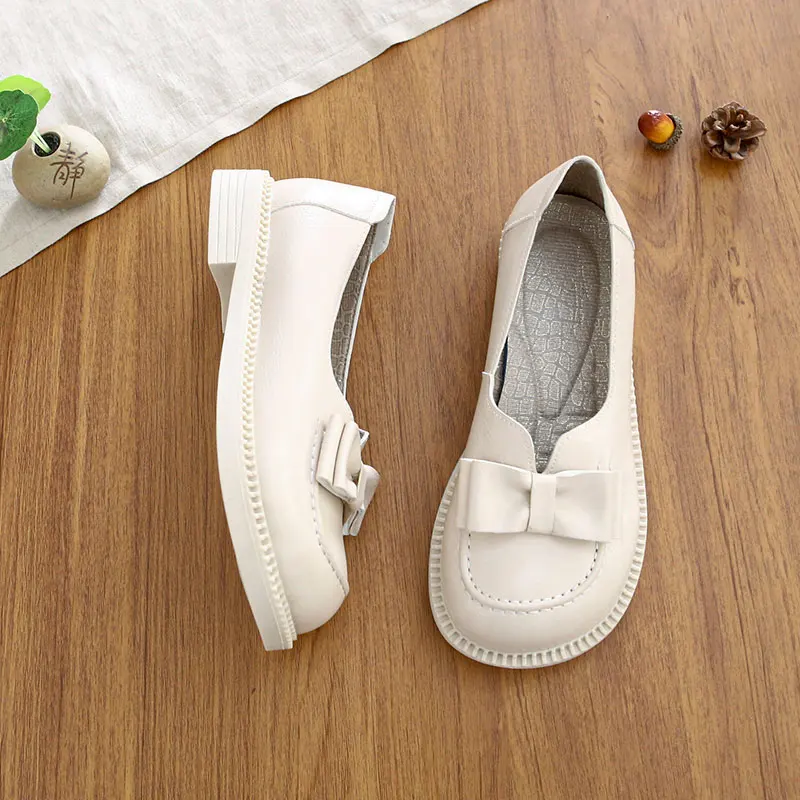 Spring Summer New Style Flat Bottom round Head Slip-On Comfortable Casual Women's Shoes Fairy Shoes Forest System Artistic